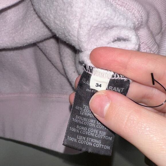 Isabel Marant Etoile Nansel Paneled Jersey/Twill Hoodie Purple/Pink Size Small - Picture 6 of 9